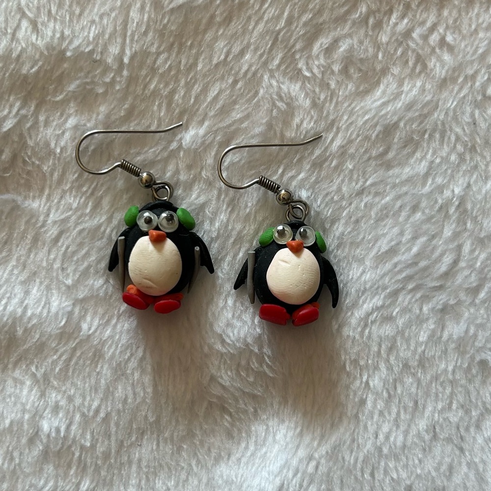 Penguin earrings